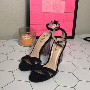NWT ⭐️ Navy Clear Heels